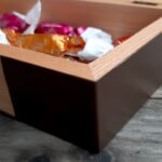 Csoki papírban fadoboz / Chocolate in paper wooden box