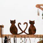 Fa ékszertartó macskákkal/wooden jewelry holder with cats