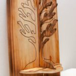 Fali ékszertartó fából/wooden wall jewelry organizer