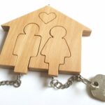 Házikó kulcstartó fából/wooden key holder house shape
