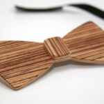 fa csokornyakkendő zebracsikos/wooden bow-tie zebraic