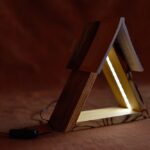 minimalista design éjjeli lámpa fából/wooden minimal design bedside lamp