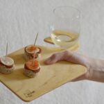 borospohár tartó tálca/deszka 4 db-os szett/wine glasses holder board 4 pieces
