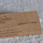 Fa névjegykártya tölgyből/wooden business card from oak-wood