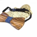 Zebrano fa csokornyakkendő/wooden zebrano bow-tie