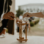 Arany homokóra esküvői homokszertartáshoz / Golden hourglass for wedding sand ceremony