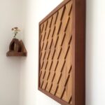 Tömörfa falikép rombuszokkal / wooden picture rhombus