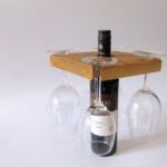 Borostartó_wine bottle and 4 pieces of glass holder