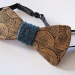 Csokornyakkendő körökkel /bow-tie with circles turquoise