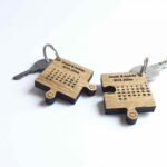 Puzzle kulcstartó pár/puzzle key holder pair