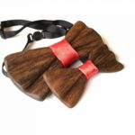 Diófa csokornyakkendő szett “Apa és Fia” / Walnut wood bowtie “Father and son”