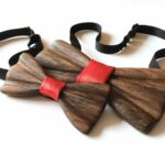 Diófa csokornyakkendő szett „Apa és Fia” / Walnut wood bowtie „Father and son”