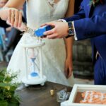 Fehér homokóra fából esküvőre homokceremóniára / Wooden sand timer sand ceremony white wedding