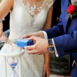 Fehér homokóra fából esküvőre homokceremóniára / Wooden sand timer sand ceremony white wedding