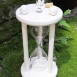Hófehér homokóra esküvői homokceremoniára / Snow white hourglass for wedding sand ceremony