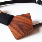 Fa csokornyakkendő paliszander fekete anyag/wooden bowtie with rosewood veneer black fabric