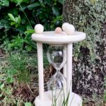 Homokóra fából esküvő homokceremónia/wooden sand timer sand ceremony beige wedding