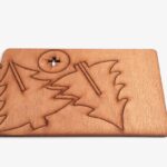 Karácsonyi fa képeslap_fenyőfa dísz 3D / Christmas wooden postcard_pine tree ornament 3D
