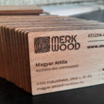 Lézerezett bükkfa névjegykártya / Laser engraved beech wooden business card